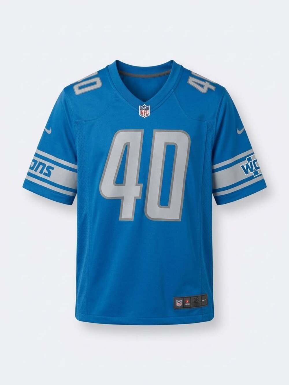 Nike Detroit Lions Jarrad Davis 40 Jersey Size L Blue